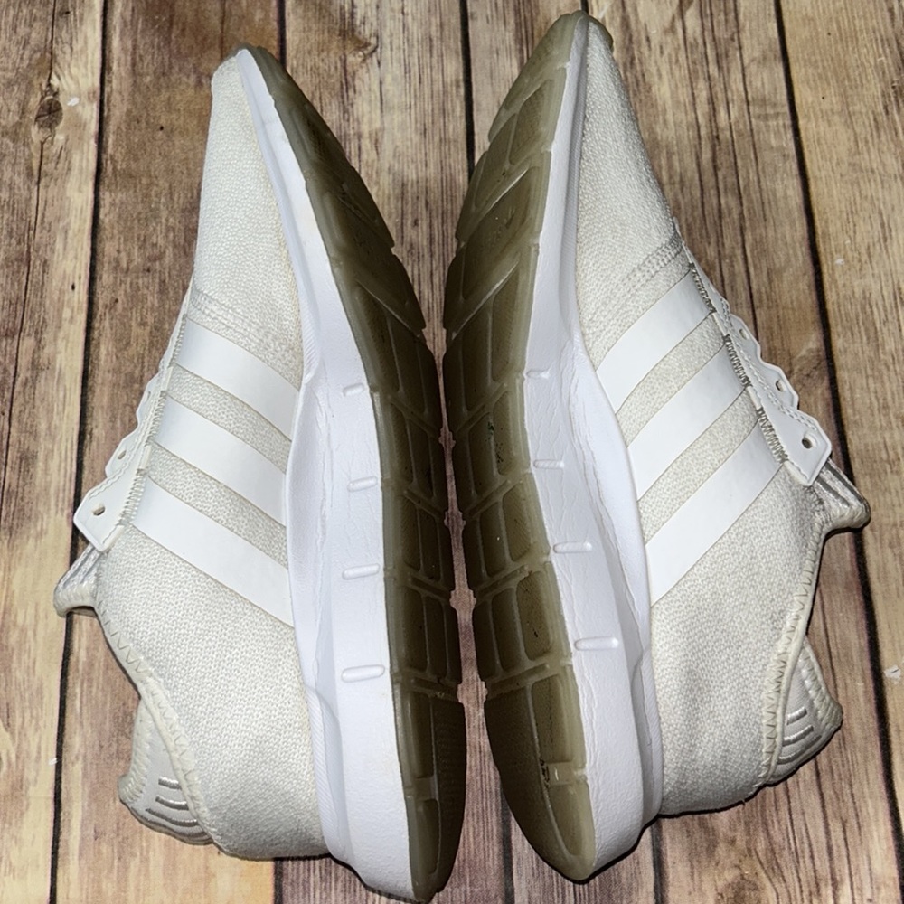 Adidas White/Off-White Tennis Shoes, Size 8 1/2